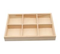 TOKIDNY Caja Organizadora Portátil Soporte Fácil de Almacenamiento 6 Compartimentos de Plástico para Acuarelas y Crayones Adecuado para U Oficina