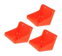 TOKIDNY Caja Paquete de 3 Unidades para Lamer Bloques Minerales para Ganado y Aves , Soporte Práctico de Plástico Rojo , Fácil de Montar para Uso Diario y Exterior
