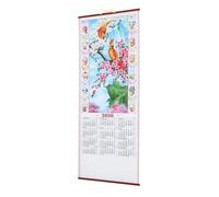 TOKIDNY Calendario Mensual de Pared Año del Caballo 2026 Imitación Ratán, Calendario Colgante Chino Resistente Decoloración, Páginas para Planificación y Decoración Feng Shui Hogar U