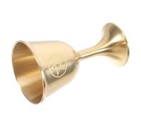 TOKIDNY Cáliz de Latón Macizo Grande Pentagrama Copa Medieval para Rituales Wiccanos y Ceremonias Espirituales Vaso Metálico para Vino y Adivinación Cartas del Tarot Copa de Altar