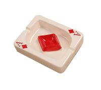TOKIDNY Cenicero de Cerámica Creativo Diseño de Póker en Rojo y Negro, Adorno de Escritorio Elegante para Hogar y Oficina, Cenicero Práctico y Decorativo, Obsequio Estilo Estilo Aleatorio