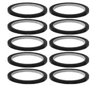 TOKIDNY Cinta Adhesiva Negra para Pizarra Blanca 6 MM X 50 M Cinta de Drapeado Fina Rayas y Cuadrícula Resistente para Manualidades y Decoración Paquete de 10 Unidades