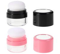 TOKIDNY Contenedor de polvos de maquillaje 2 unidades 5g, botella aplicadora con espejo y esponja, plástico rellenable para champú en polvo, control de grasa y volumen en viaje y uso
