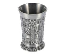 TOKIDNY Copa de Vino en Aleación de Zinc Plata Estilo Egipcio Antiguo Resistente de Escritorio y Hogar Diseño Retro y Elegante