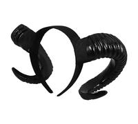 TOKIDNY Diadema Negra Cuernos de Buey de Plástico Cómoda y Resistente para Cosplay y Mascaradas Diseño Creativo y Único