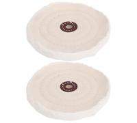 TOKIDNY Discos de Pulido de Algodón 144 MM Orificio 12 MM 2 Piezas para Amoladora de Banco Pulidor de Metal Madera y Piedra Disco Abrasivo Multiuso para Joyería y Bricolaje