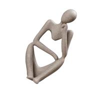 TOKIDNY Escultura Abstracta de Arenisca Mini Estatua del Pensador para Escritorio y Decoración Artística del Hogar Figura Moderna para Oficina Sala y Biblioteca Adorno Abstracto