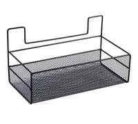 TOKIDNY Estante de Baño Colgante sin Taladro, Cesta de Alambre Grande Negra, Organizador Multiusos para Ducha y Lavabo, Estante Resistente para Almacenamiento y Orden en Baño y Cocina