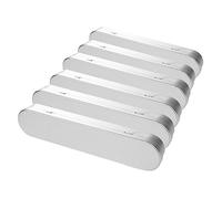 TOKIDNY Estuche Rectangular De Hojalata para Lápices y Bolígrafos, Organizador Multifunción Plateado Interior Acolchado, 6 Piezas, Adecuado para Estudiantes y Uso Escolar Diario Escritorio y Mochila