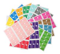 TOKIDNY Etiquetas Adhesivas para Cables de Red Ethernet, Papel Sintético Resistente E, 14 Hojas 30 Etiquetas Cada, Adecuado para Oficina y Organización