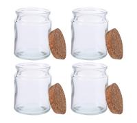TOKIDNY Frasco de Vidrio Transparente Hermético 4 Piezas con Tapa para Almacenamiento de Alimentos y Oraciones Recipiente Sellado para Café y Galletas Adecuado para Uso Religioso y