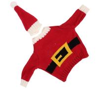 TOKIDNY Funda para Botella de Vino Navideña de Tela Textil Lavable Mini Sombrero y Suéter Decorativos para Fiestas Navideñas Suministros y Recuerdos para Ambiente Festivo