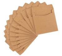 TOKIDNY Fundas de Papel Kraft para CD y DVD Bolsas de Papel Resistentes para Almacenamiento de Discos Pack de 50 Unidades Protección contra Polvo y Rayones Ideales para Hogar Oficina