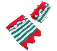 TOKIDNY Fundas Protectoras a Rayas para Patas de Caballo 2piezas Polainas Anchas Antideslizantes y Transpirables Protectores Suaves para Concurso y Fiestas Navideñas Ecuestres