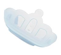 TOKIDNY Gorro de Baño Visera Doble Capa Protector para Ojos y Oídos Azul Transparente con Diseño de Tiara Ajustable y Suave para Bebés y Pequeños