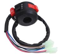 TOKIDNY Interruptor Encendido Multifunción para Motocicleta Off-road con Botón Paro Motor Arranque Eléctrico Control Luces Alta y Baja Resistente la Intemperie para Atv Scooters y Dirt