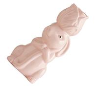 TOKIDNY Jarrón de Cerámica Pequeño Forma de Conejo Rosa Maceta Decorativa para Flores Centro de Mesa Artesanal Adecuado para Decoración de Habitaciones Infantiles y Obsequio del Día