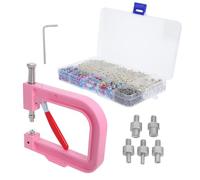 TOKIDNY Kit de Herramienta Manual para Fijar Perlas con Prensa de Remaches y Cuentas Máquina de Engarce Estable para Decoración de Ropa Bolsos Diademas y Manualidades Creativas