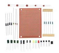 TOKIDNY Kit de Práctica de Soldadura y Tablero de Plástico Marrón para Enseñanza de Habilidades Componentes Electrónicos y Entrenamiento en Electrónica para Principiantes