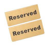 TOKIDNY Letreros de Asientos Reservados para Mesa de Boda en Acero Inoxidable Dorado Señal de Reserva en Inglés 2 Unidades para Restaurantes Conferencias y Eventos Sociales