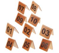 TOKIDNY Marcadores de Números de Mesa Acrílicos 10piezas Diseño Doble Cara E Invertido en V para Restaurantes y Eventos Variados