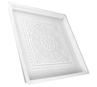 TOKIDNY Molde de hormigón reutilizable con diseño auténtico de ladrillo chino para pavimento en patios al aire libre, molde rápido y práctico de plástico blanco
