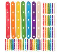 TOKIDNY Palitos de Helado de Madera Agujeros 200 Piezas Colores para Manualidades Escolares Bricolaje y Proyectos Creativos en Casa