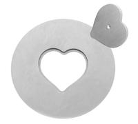 TOKIDNY Pantalla de Tapa para Tarro de Vela de Acero Inoxidable, Modelo Corazón Grande, Cubierta Protectora Antisalpicaduras para Uso en Hogar y Decoración