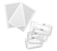 TOKIDNY Plantilla de Dibujo de Plástico para Manualidades Diseño Fijo y Formas de Letras, 1 Set Blanco para Invitaciones y Uso en Casa, Herramienta Creativa para Estudiantes