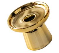 TOKIDNY Porta Incienso de Cerámica Bandeja de Madera para Varillas Aromáticas, Soporte Redondo Dorado para Quemador de Sahumerio, Adecuado para Meditación, Yoga y Decoración del Hogar