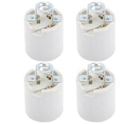 TOKIDNY Portalámparas Base Resistente y Duradera E26 de Cerámica Paquete de 4 Piezas para Lámpara de Techo y Pared para Uso Profesional E Industrial