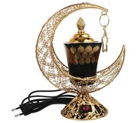 TOKIDNY Quemador de Incienso Eléctrico Decorativo Árabe de Cerámica, 1 Pieza, Enchufe Europeo Ac220, para Hogar, Oficina y Sala de Yoga, Soporte Seguro sin Fuego Abierto, Adorno Funcional