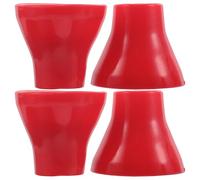 TOKIDNY Recogedor de Balones de Golf Rojo 4 Piezas Ventosa de Goma Resistente Herramienta Portátil para Recoger Bolas en Bunkers y Zonas Húmedas Accesorio Práctico para Golfistas
