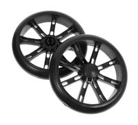 TOKIDNY Repuesto de Ruedas para Carrito de Compras Plegable 2 Piezas Negras de PU Resistencia al Desgaste y Estabilidad para Uso en Espacios Estrechos y Transporte de Cargas