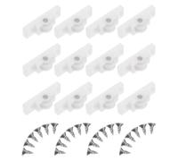 TOKIDNY Ruedas para Puerta de Cristal de Congelador Vertical Rodillos Deslizantes Blancos para Frigorífico Juego de 12 Unidades para Puerta Corrediza Repuesto Funcional para