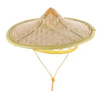 TOKIDNY Sombrero Japonés de Bambú para Cosplay de Guerrero, Transpirable y Portátil, Diámetro 30 Cm, Estilo Hermoso para Actuaciones en Escenario y Fiestas Color Aleatorio