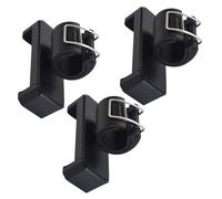 TOKIDNY Soporte para Teléfono Selfie Cierre de Seguridad Pinza Doble Agujero Tamaño Estándar Color Negro Paquete de 3 Unidades Ligero y Compacto para Uso Exteriores