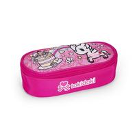 Tokidoki - Estuche escolar oficial Tokidoki, estuche para niña ovalado con bolsillo interior, divisor con trabillas elásticas y práctico cierre de cremallera, 22 x 7 x 9,5 cm, rosa