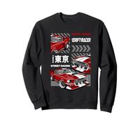 Tokio Coche de Carreras Japonés Kanji Japón Velocidad Coche Carreras Callejeras Sudadera