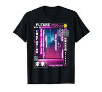 Tokio Cyberpunk Vaporwave en japonés Retro Vibes estética Camiseta