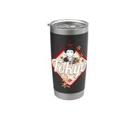 Tokio diseño vintage souvenir Japón Kanto Vaso térmico de acero inoxidable de doble pared