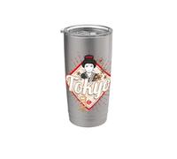 Tokio diseño vintage souvenir Japón Kanto Vaso térmico de acero inoxidable de doble pared