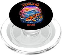 Tokio Japón Koi Fish Wave Mount Fuji Sakura Art PopSockets PopGrip para MagSafe