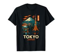 Tokio Japón Monte Fuji Paisaje Urbano Torre Torii Viajes Camiseta