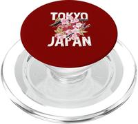 Tokio Japón Sakura Cherry Blossom On Japan Red Sun PopSockets PopGrip para MagSafe