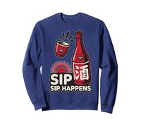 Tokio Japón Sip Happens Sake Amigos Buenos Tiempos Retro Sudadera