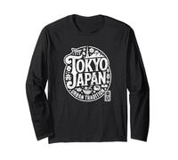 Tokio Japón Tradición Urbana Vintage Japanese Kanji Souvenir Manga Larga