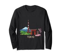 Tokio Japón Viaje Souvenir City Monumento Regalo Manga Larga