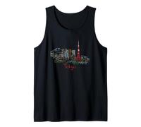 Tokio Japón Viaje Souvenir Panorama City Monumento Regalo Camiseta sin Mangas