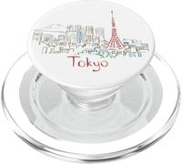 Tokio Japón Viaje Souvenir Panorama City Monumento Regalo PopSockets PopGrip para MagSafe